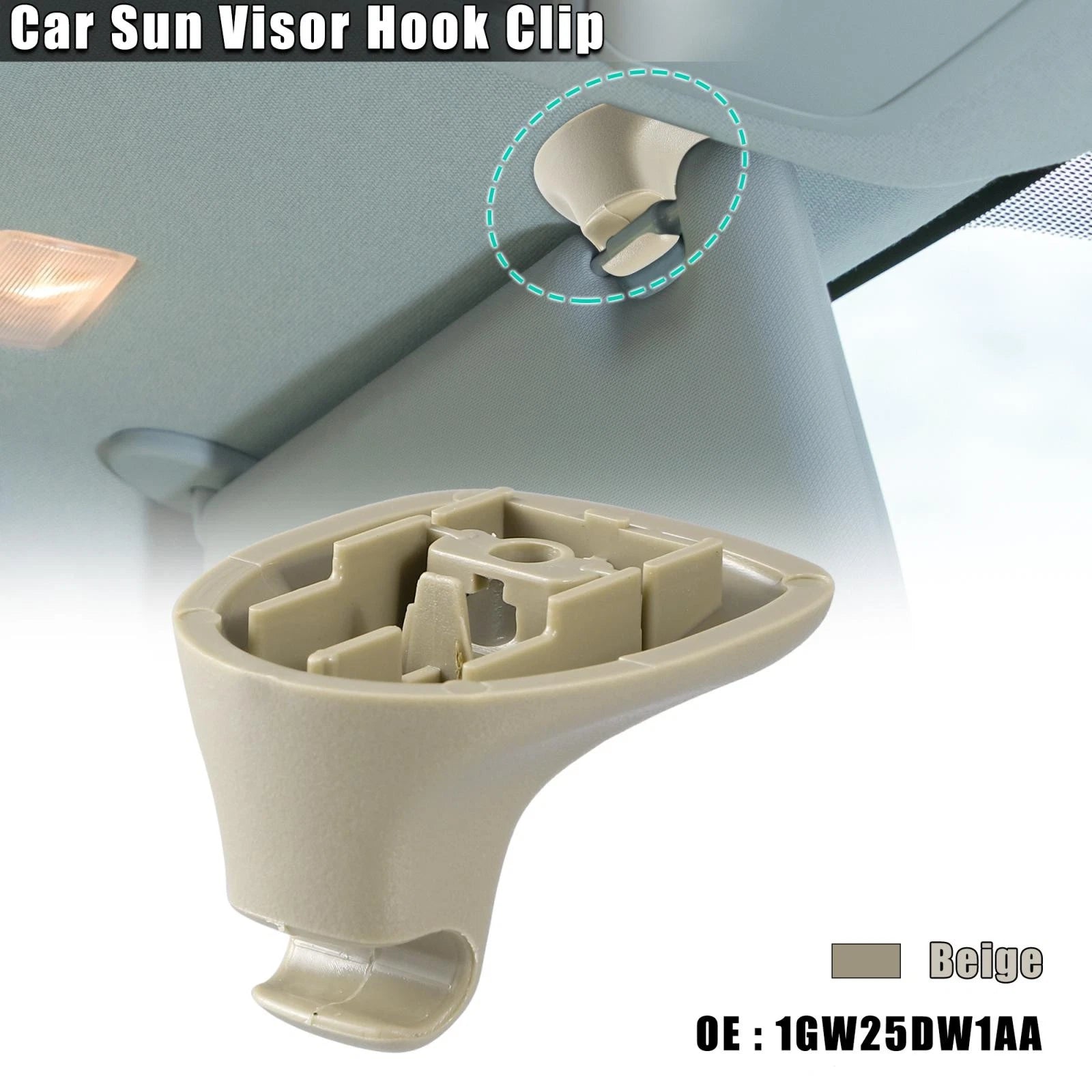 Sun Visor Hook Clip Replacement for Dodge Magnum (2005–2007)