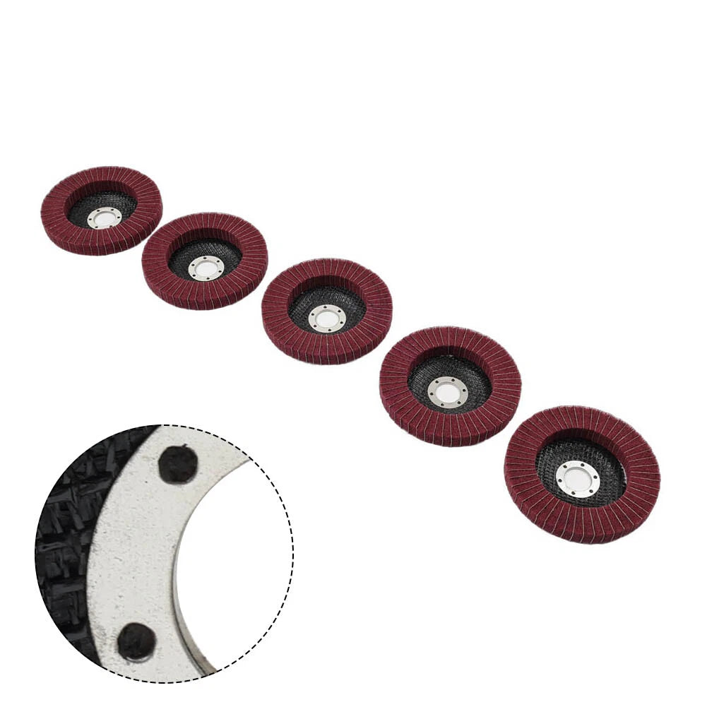 5 Nylon Fiber Flap Wheel Abrasive Discs 240 Grit for Automotive Use