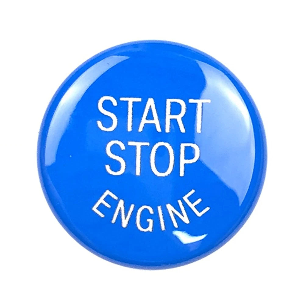 Blue Engine Start Stop Button Cover for BMW E Chassis 1 3 5 Series X1 X3 X5 Z4