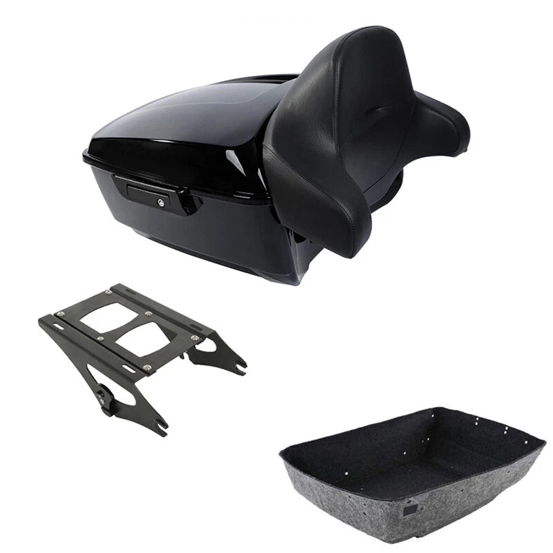 Trunk Backrest Pad Mount Rack for Harley Touring FLHT FLHX (2014–2026)