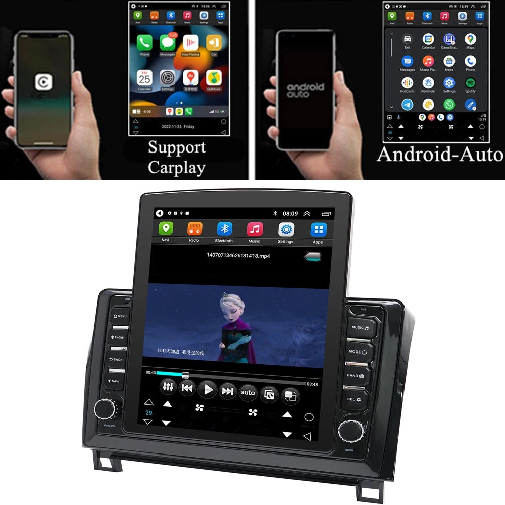 9.7'' Vertical Stereo Radio GPS Navigation for Toyota Tundra (2007–2013)