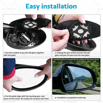 Left Side Mirror Glass for Mitsubishi ASX (2013–2020)