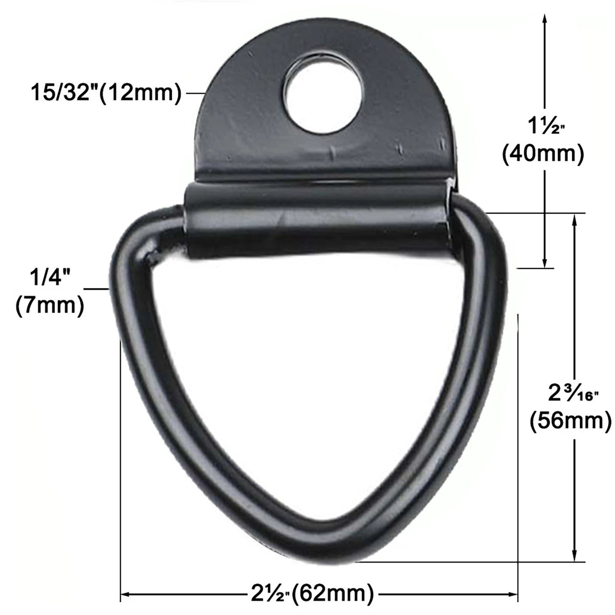 Set of 6 D Type Ring Anchors with V Type Ring for Trailer Cargo Fastening