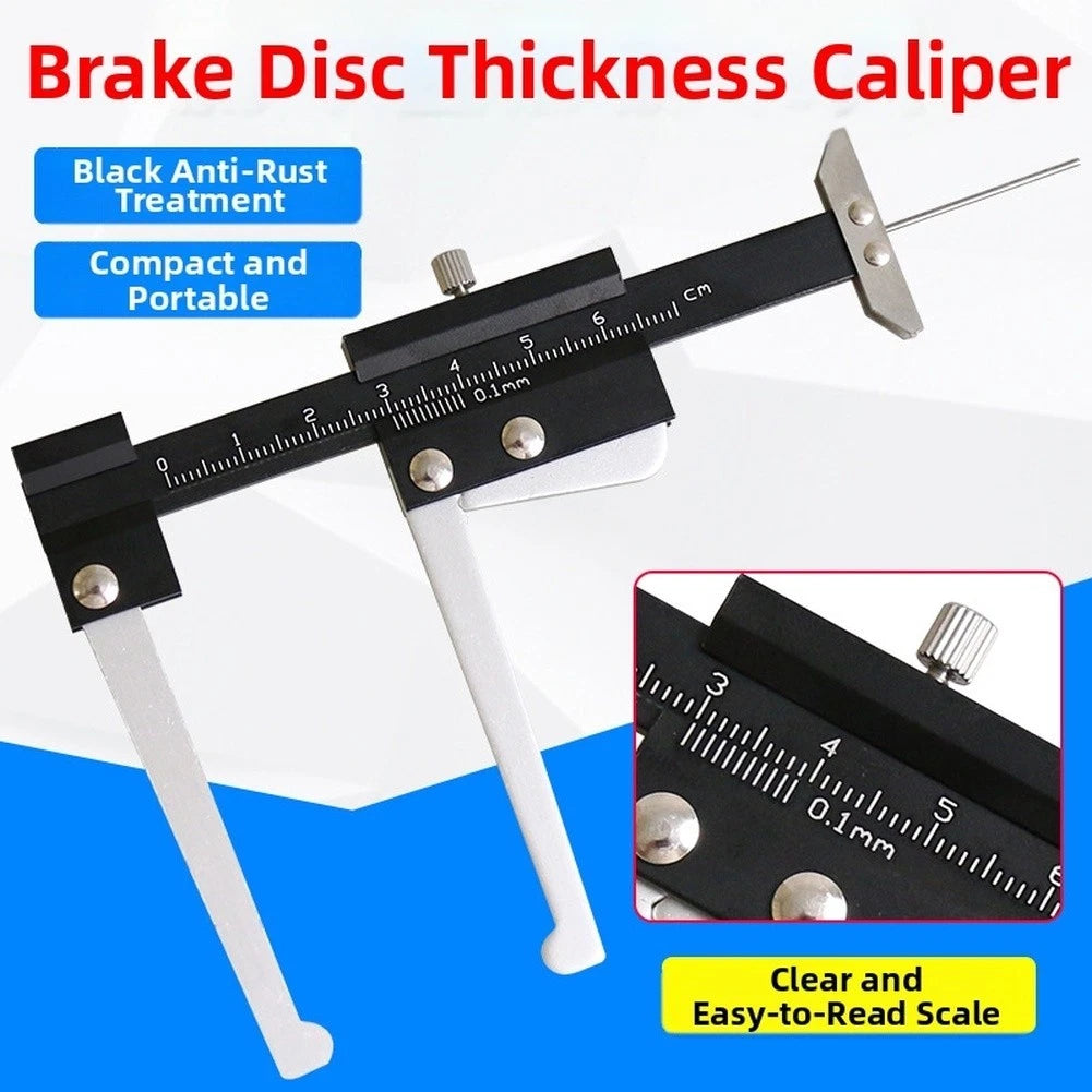 Dual Function Brake Disc Thickness & Tire Tread Depth Gauge Tool 0-60mm