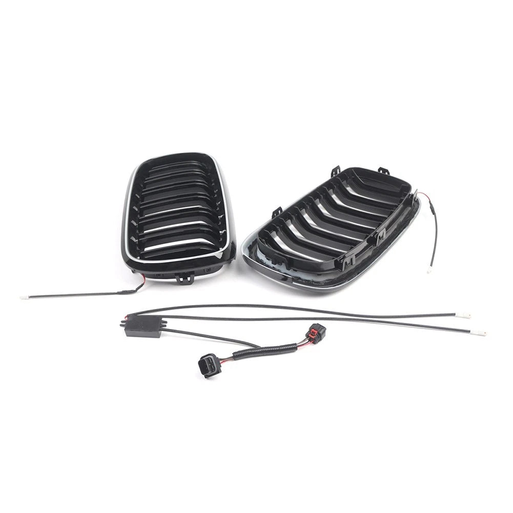 LED Front Kidney Grille for BMW X5 X6 X5M X6M (2013–2018) ABS 46x23x10cm
