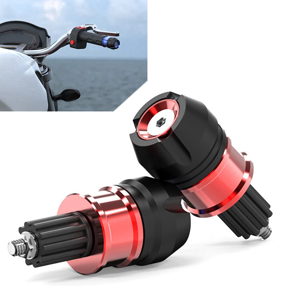 CNC Aluminum Handlebar Grips Bar End Cap Plugs for Motorcycle ATV