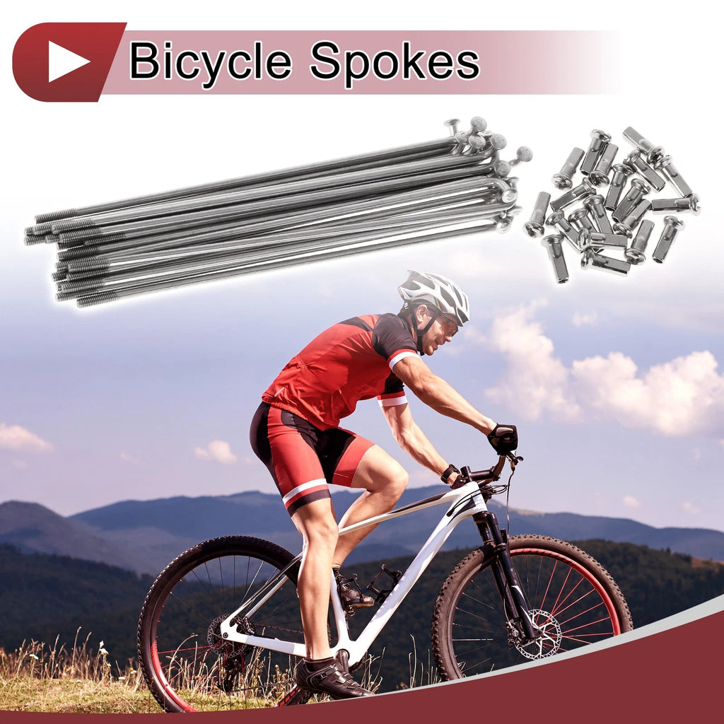 20 Set Bicycle Wheel Spokes 112mm Stainless Steel Silver for 13G (112mm)