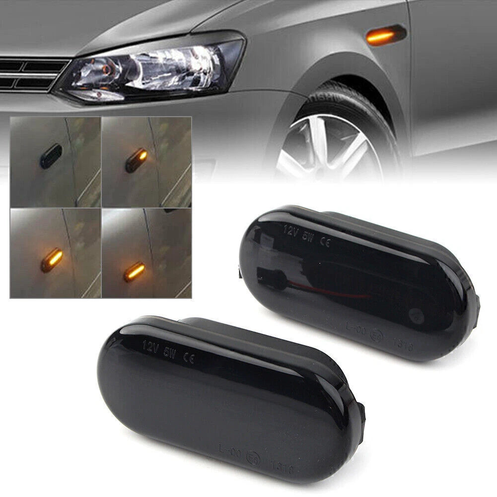 2X LED Side Marker Dynamic Turn Signal Light for VW Golf 3, Golf 4, Passat, Polo