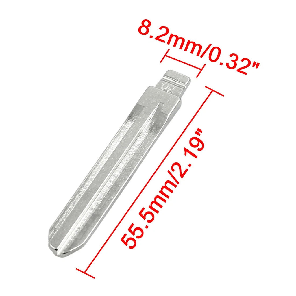 5PCS Metal Flip Remote Key Blade Blank Replacement for Toyota Camry Corolla (2000–2019)