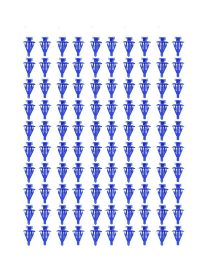 100 Pack Blue Weather Strip Retainers for Toyota