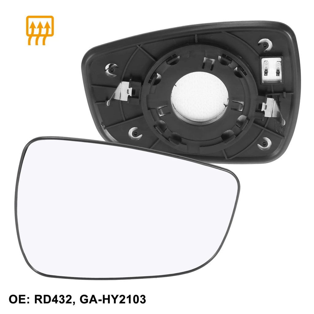 Heated Mirror Glass Right Passenger Side w Backing for Hyundai Elantra Accent (2011–2023)