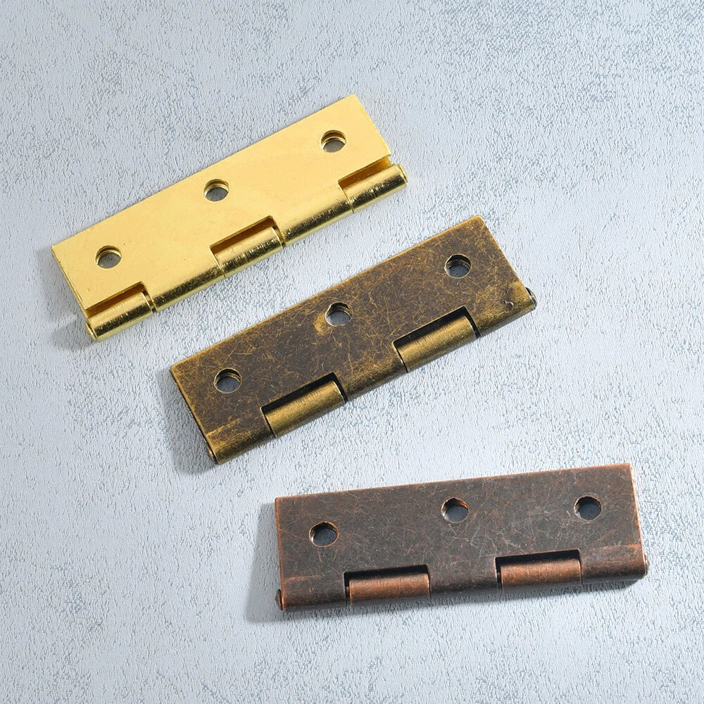Set of 4 Mini Flat Hinges for Jewelry Chest (60x36mm)