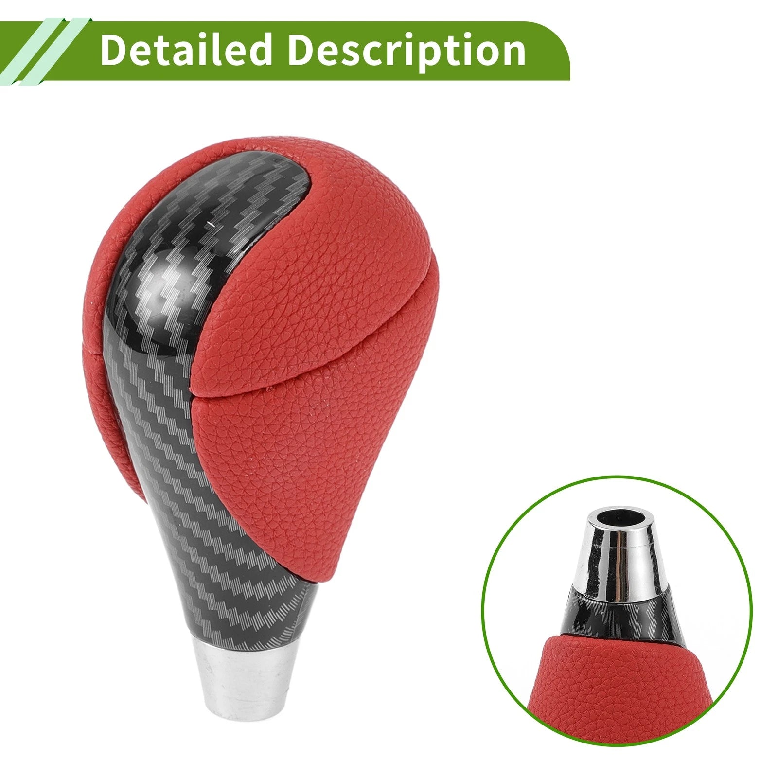 Automatic Gear Shift Knob for Lexus ES350 (2007–2015) Red Black Leather
