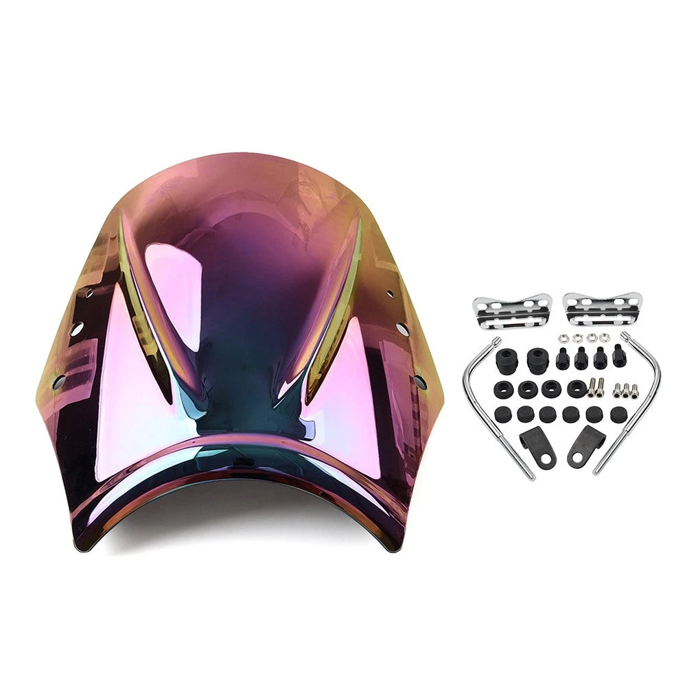Universal Motorcycle Windshield Deflector Dark Iridium