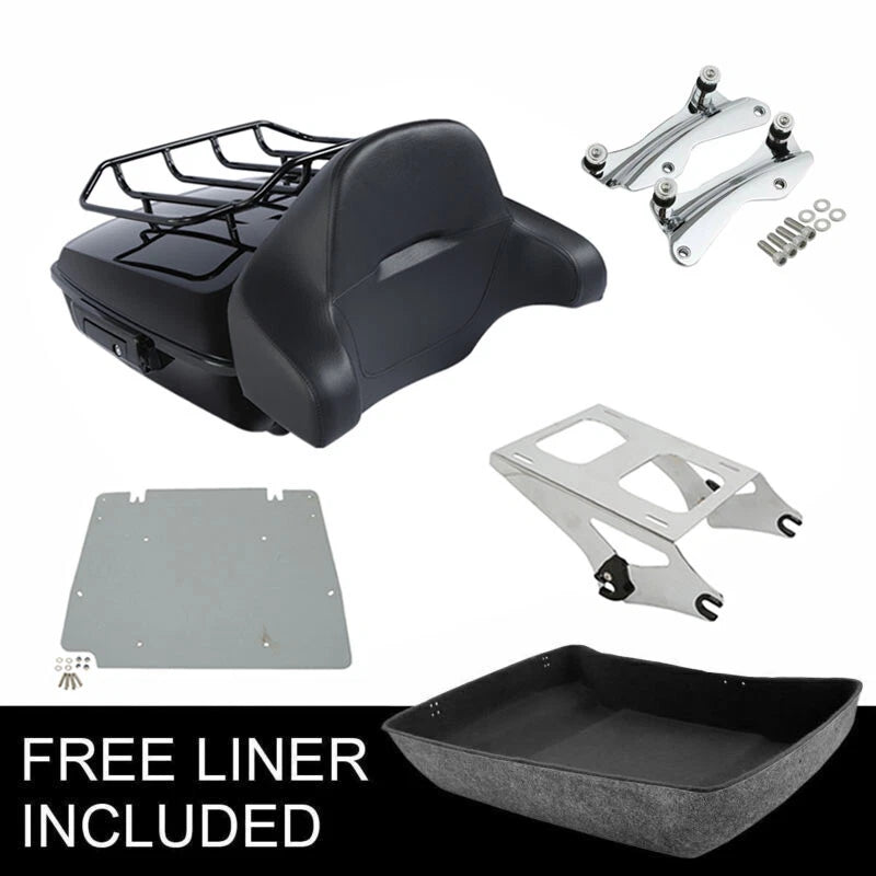 Trunk Backrest Rack Mount Docking Plate for Harley Touring (2014–2026)
