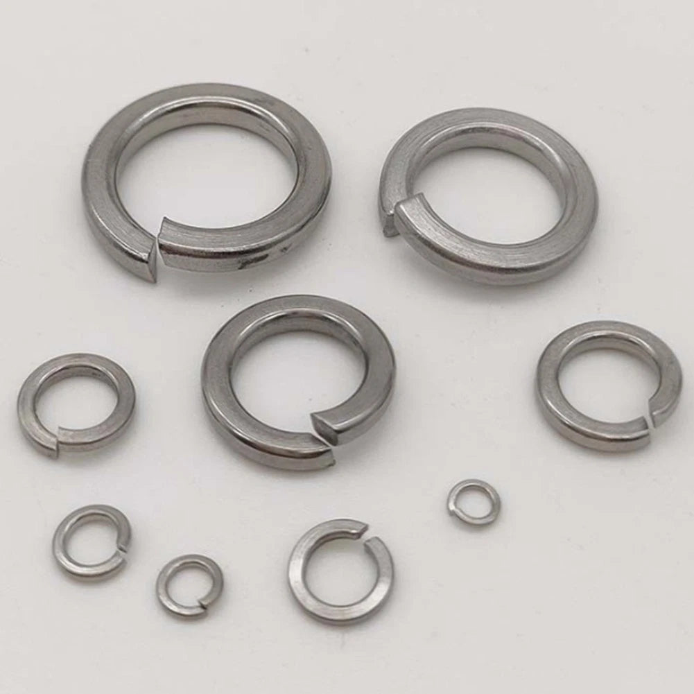 Set of 10 Open Spring Washers M2-M12 304 Stainless Steel