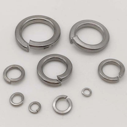 Set of 10 Open Spring Washers M2-M12 304 Stainless Steel