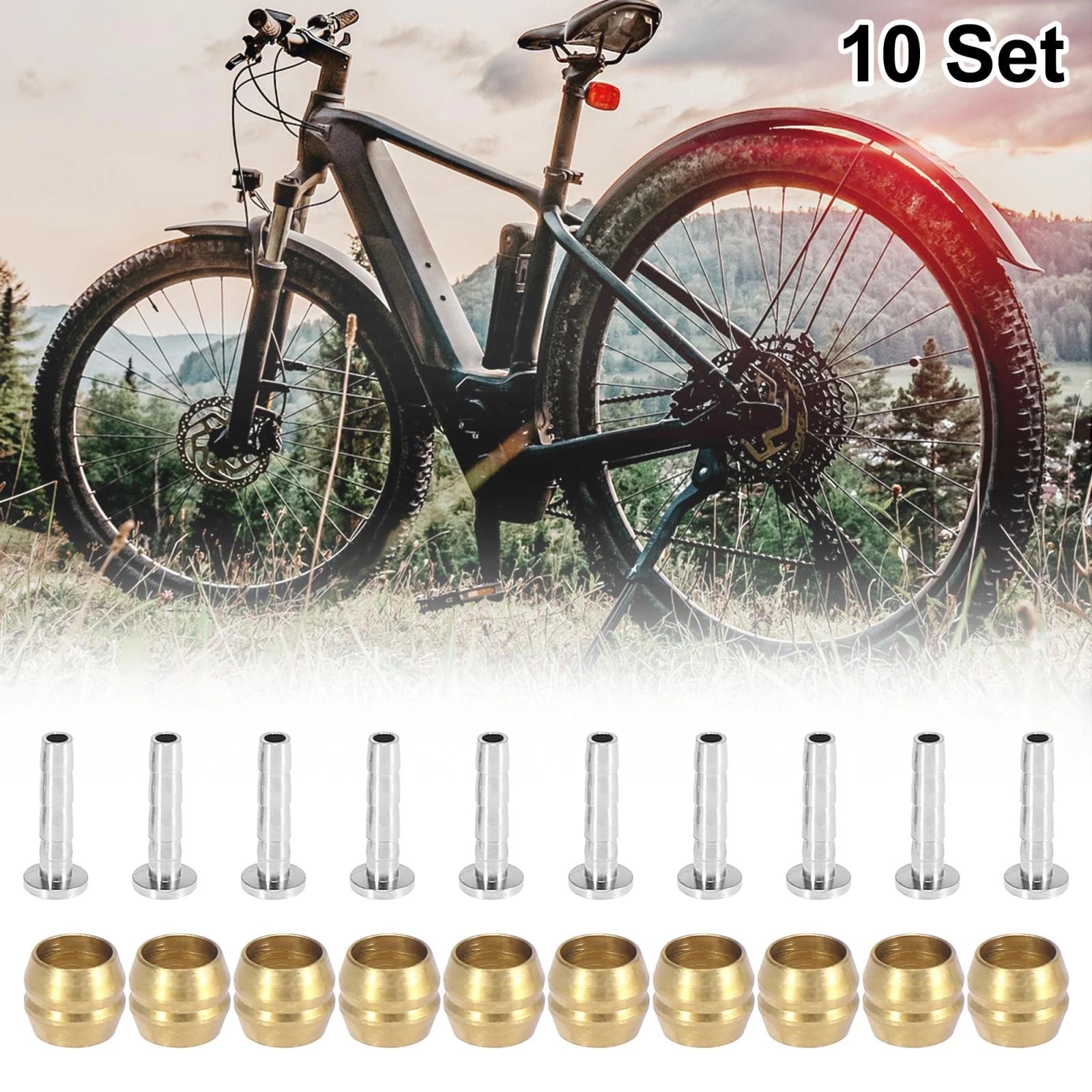 Bicycle Brake Olive and Brass Connecting Insert Kit for Shimano BH90 (10)