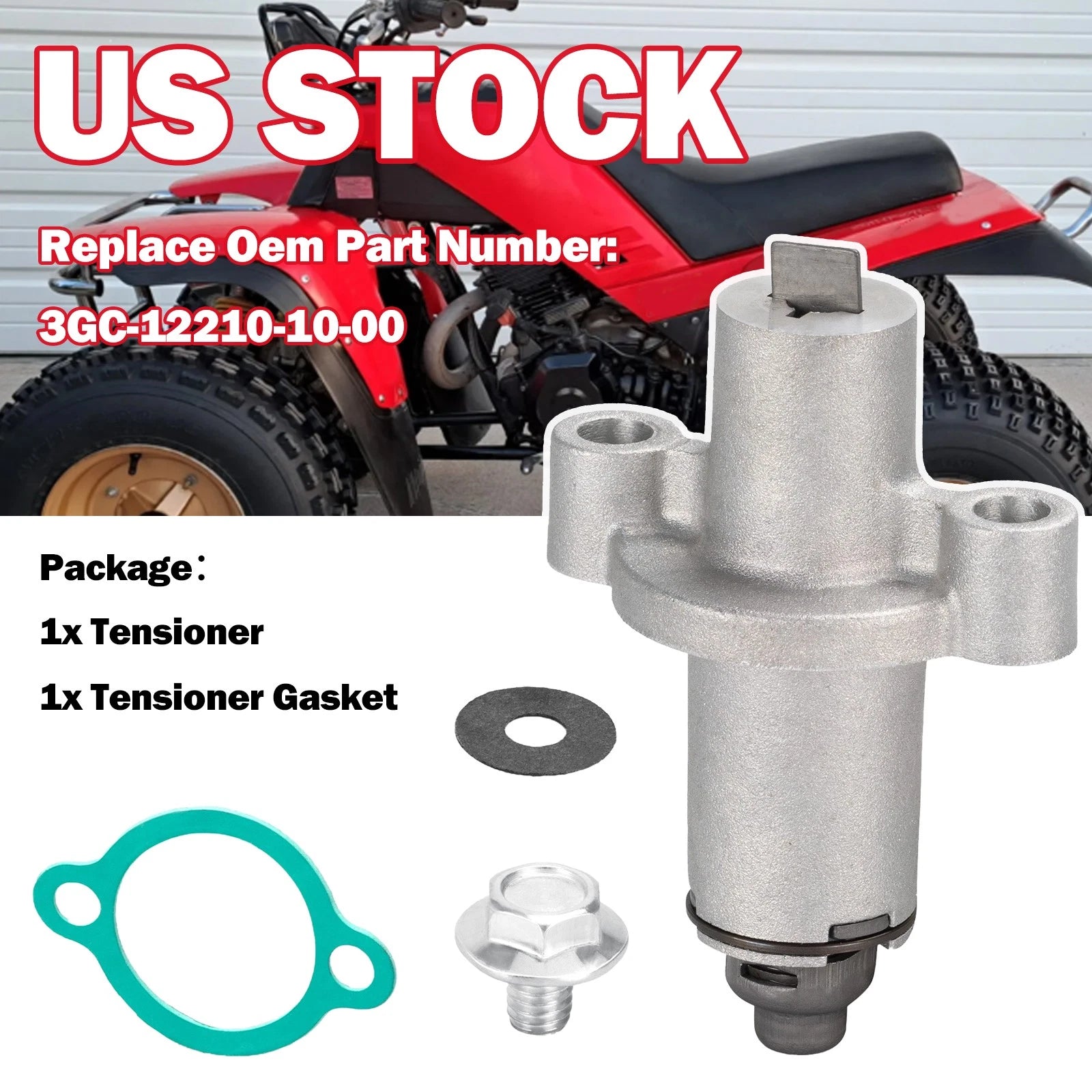 Cam Timing Chain Tensioner w/ Gasket for Yamaha MOTO-4 YFM 200 250 (1985–1999)