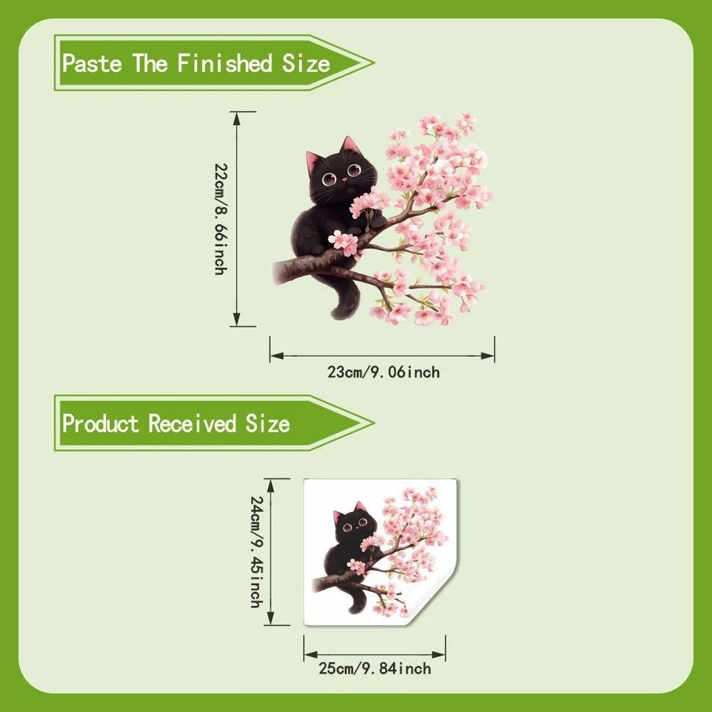 Wall Sticker for Cherry Blossom Bathroom Waterproof PVC