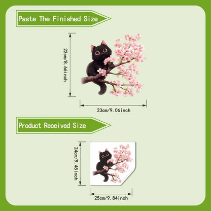 Wall Sticker for Cherry Blossom Bathroom Waterproof PVC