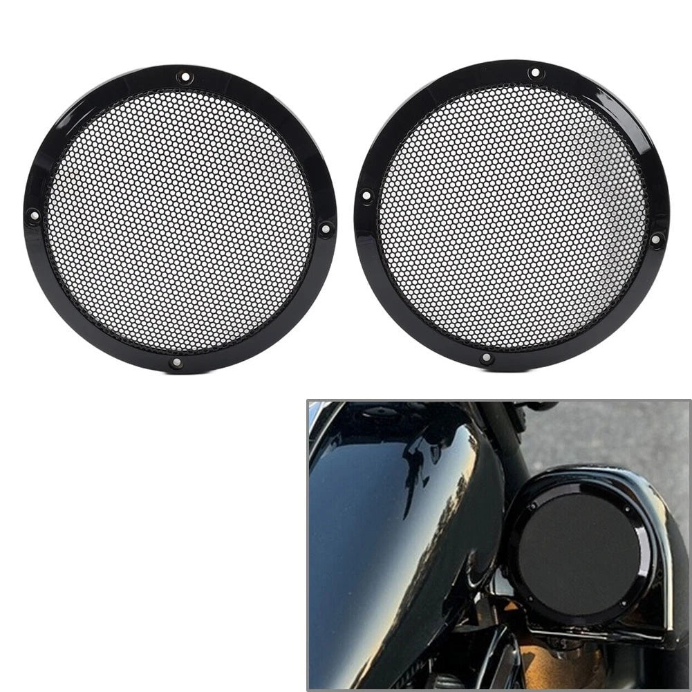 6.5" Saddlebag Lid Speaker Grill Cover for Harley Road Electra Street Glide (1983–Present)