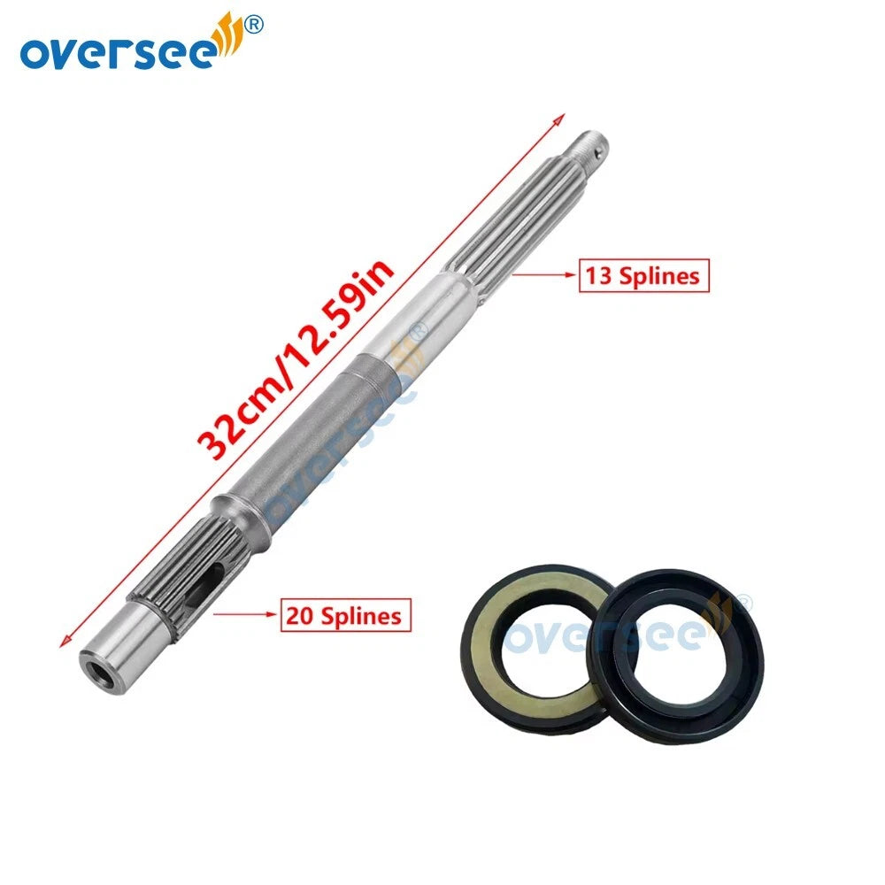 Propeller Shaft W/Seal for Yamaha F 40-50-60 HP Outboard (63D-45611-00)