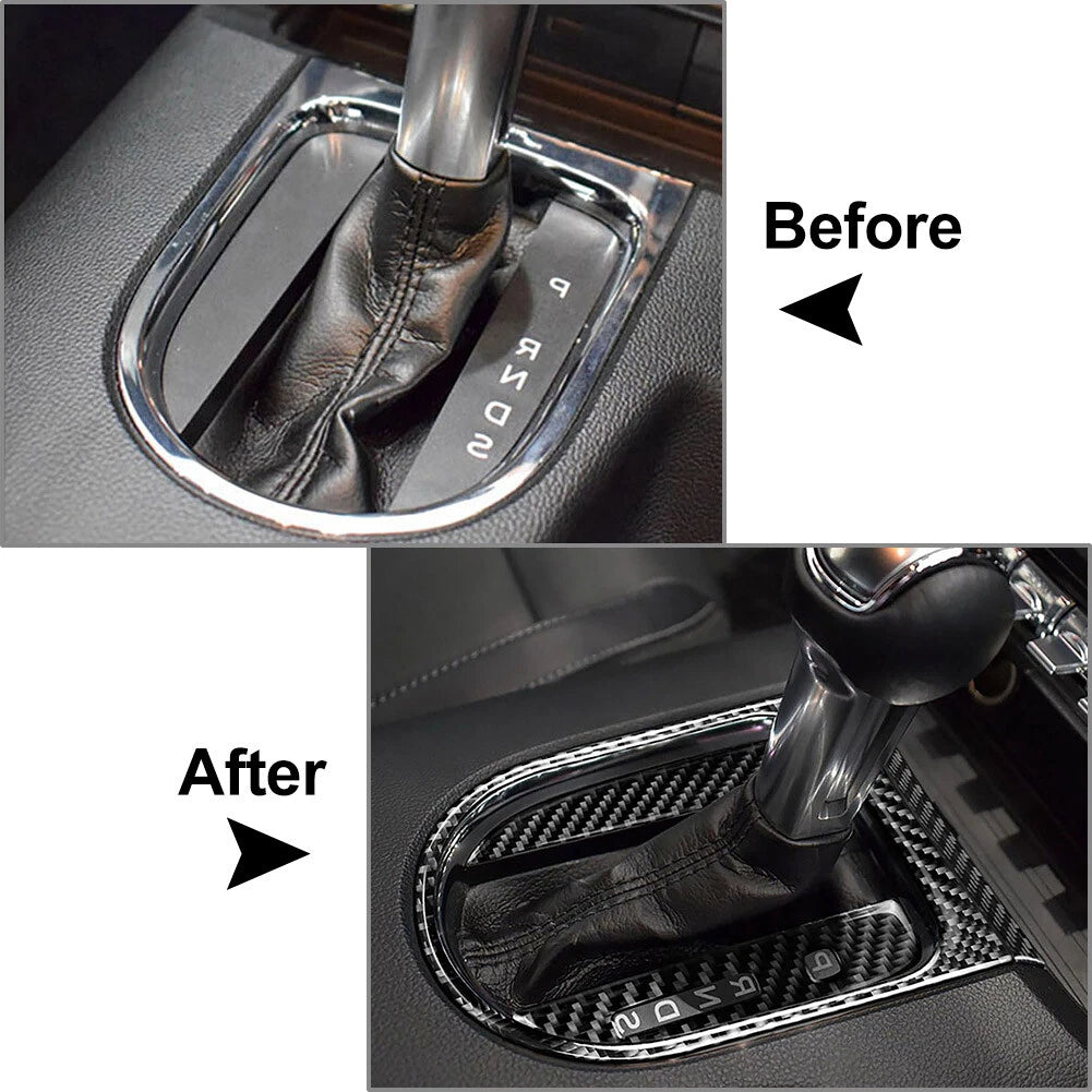 Center Console Gear Shift Box Panel Cover Trim for Ford Mustang (2015–2023)