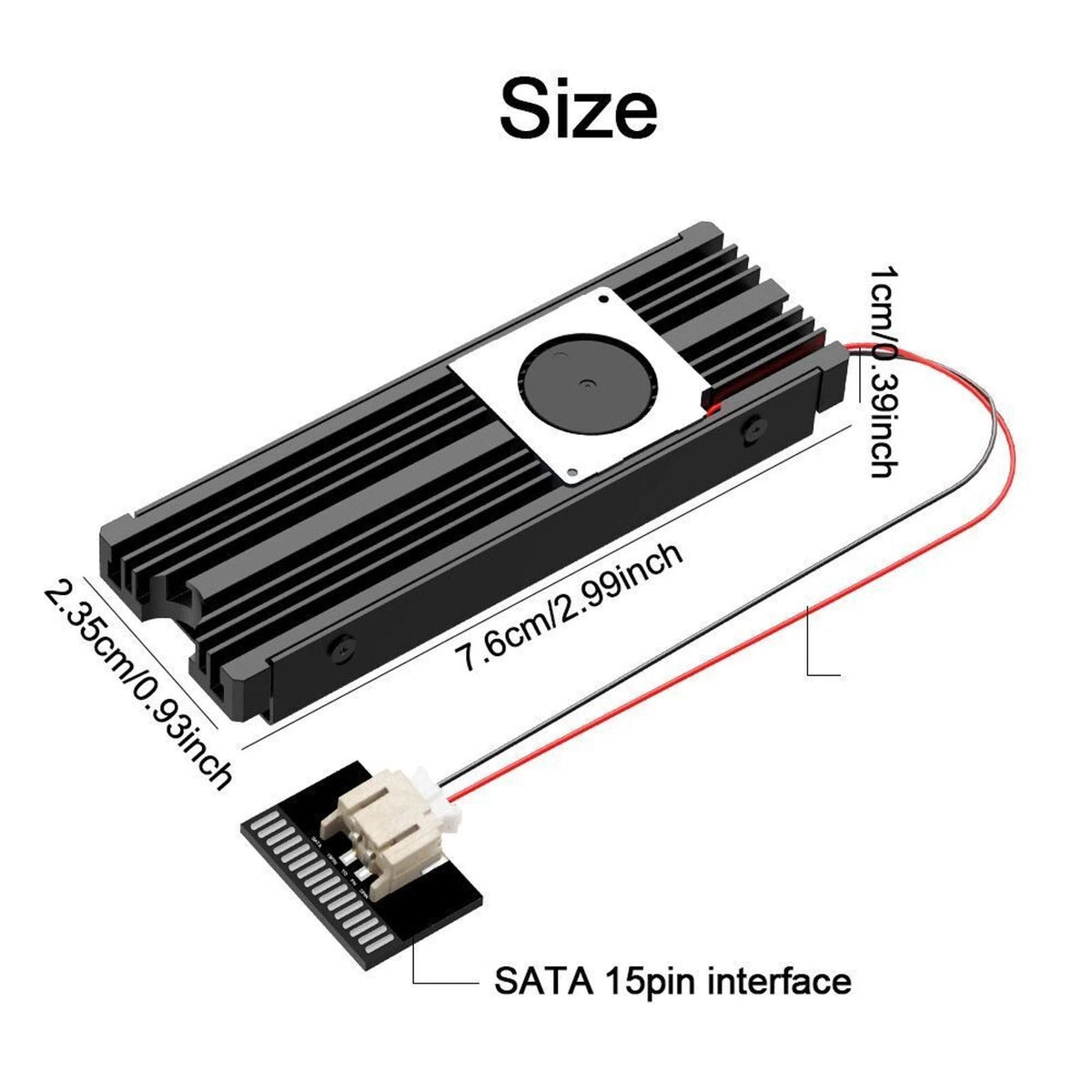 M.2 SSD Heatsink for NVME 2280 (Cooling Silicon Thermal Pad)