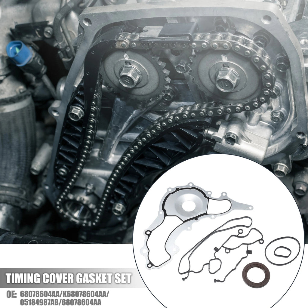 Timing Cover Gasket Set Replacement for Chrysler Dodge Ram 1500 (2013–2018)