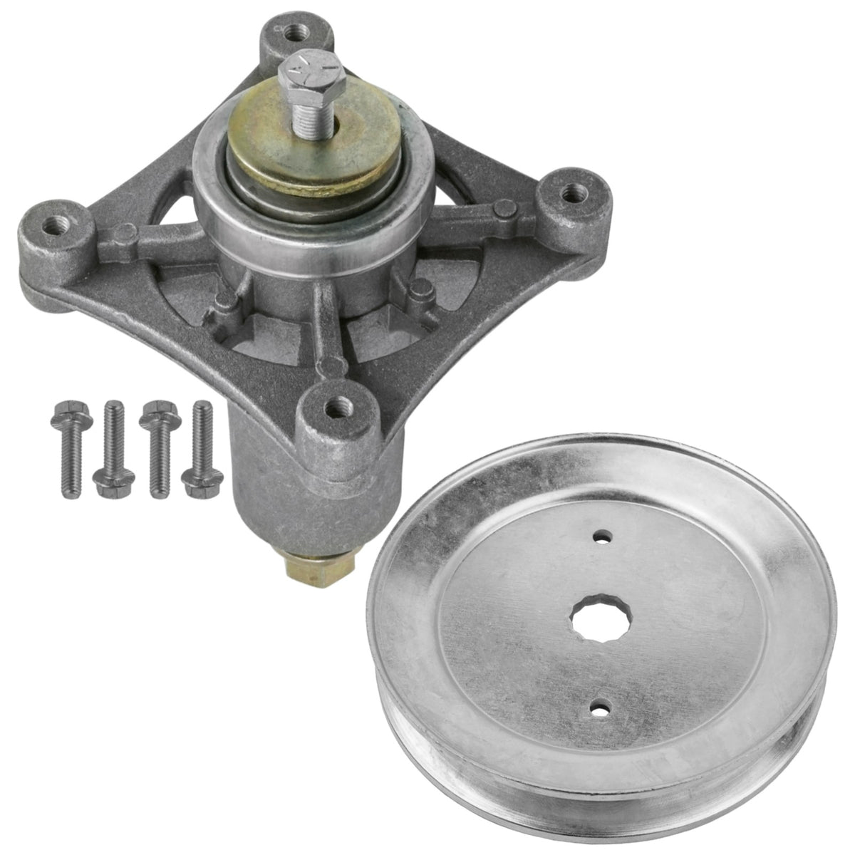 Deck Spindle and Pulley Replacement for Poulan 48 Inch Lawn Mower (2010–2024)