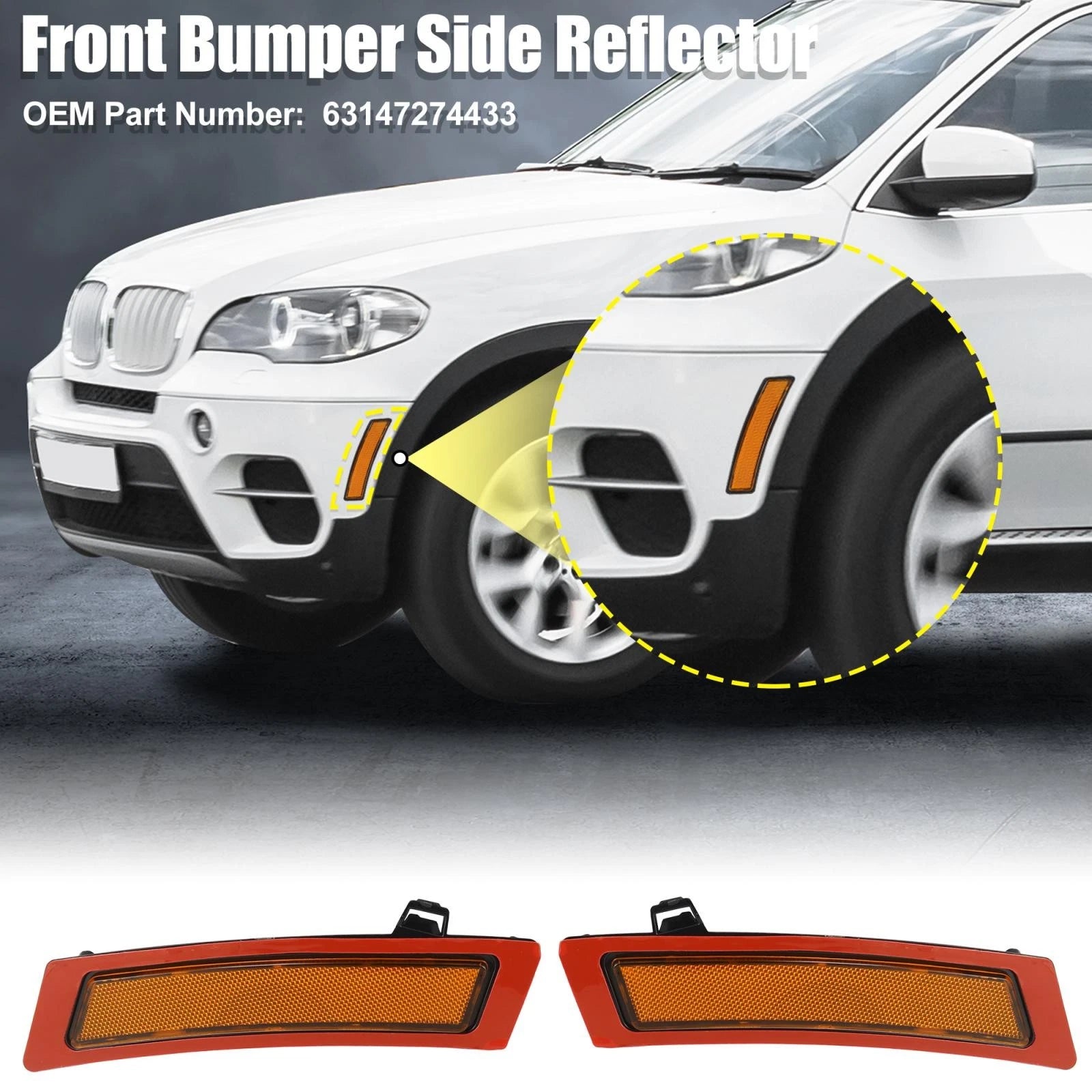 Bumper Reflector Replacement Left for BMW XDrive35d XDrive35i (2013–2016)