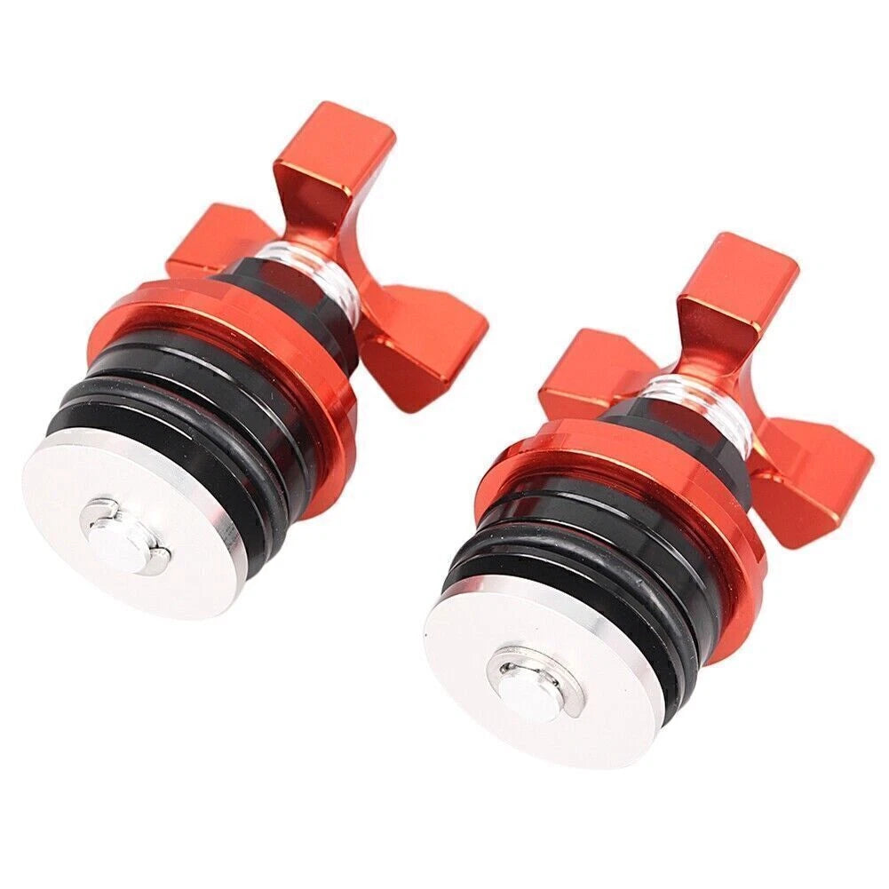 37mm Aluminum Front Fork Cap for Kawasaki Ninja 250 (All Years) - Orange & Black