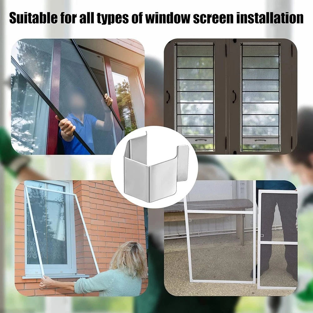 20 Pack Metal Screen Repair Clips for Windows
