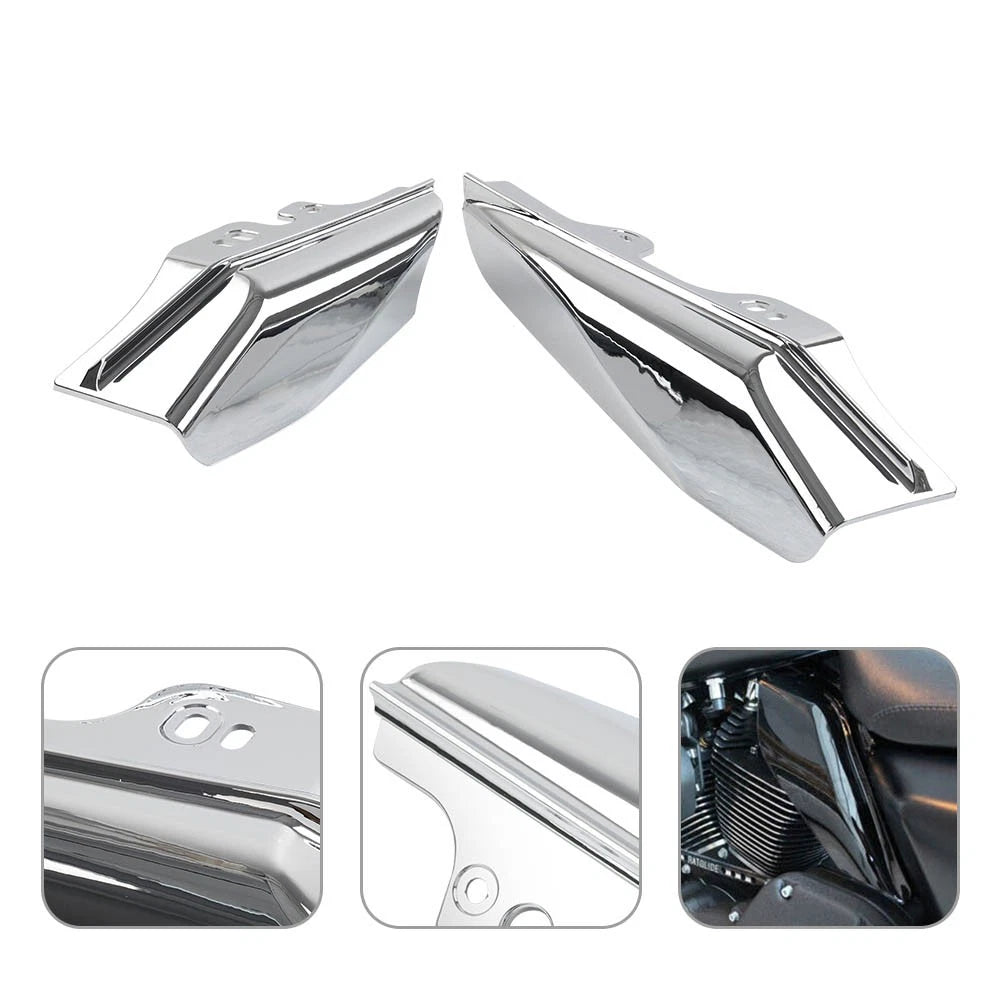 Chrome Mid-Frame Air Deflectors for Harley Touring Road King Glide (2014–2023)