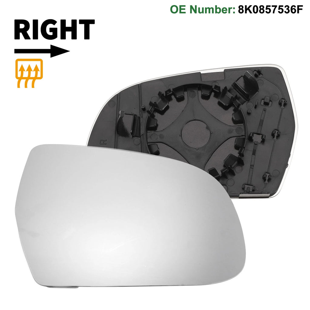 Heated Right Mirror Glass Replacement for Audi A3 (2010–2013)