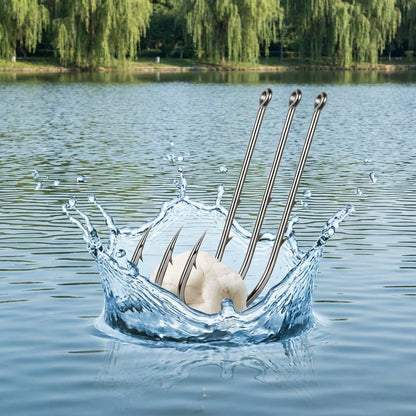 100pcs Double Barb Long Shank Fishing Hooks for Surf Saltwater
