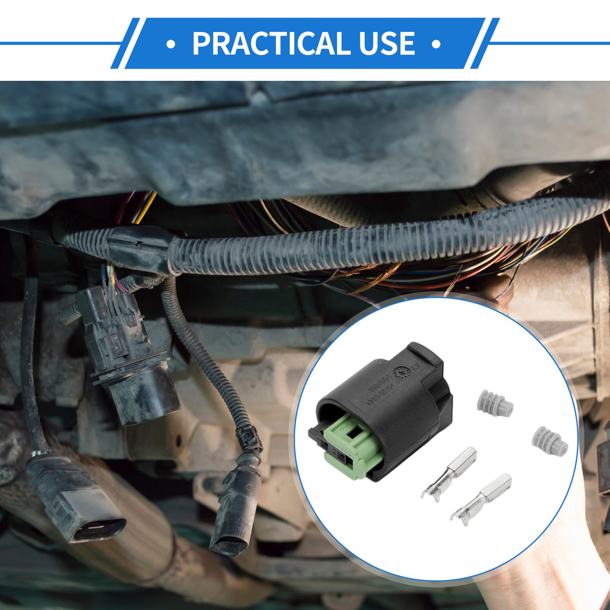 2 Pin Temperature Sensor Connector Plug for BMW 1 3 5 7 Series (2004–2013)