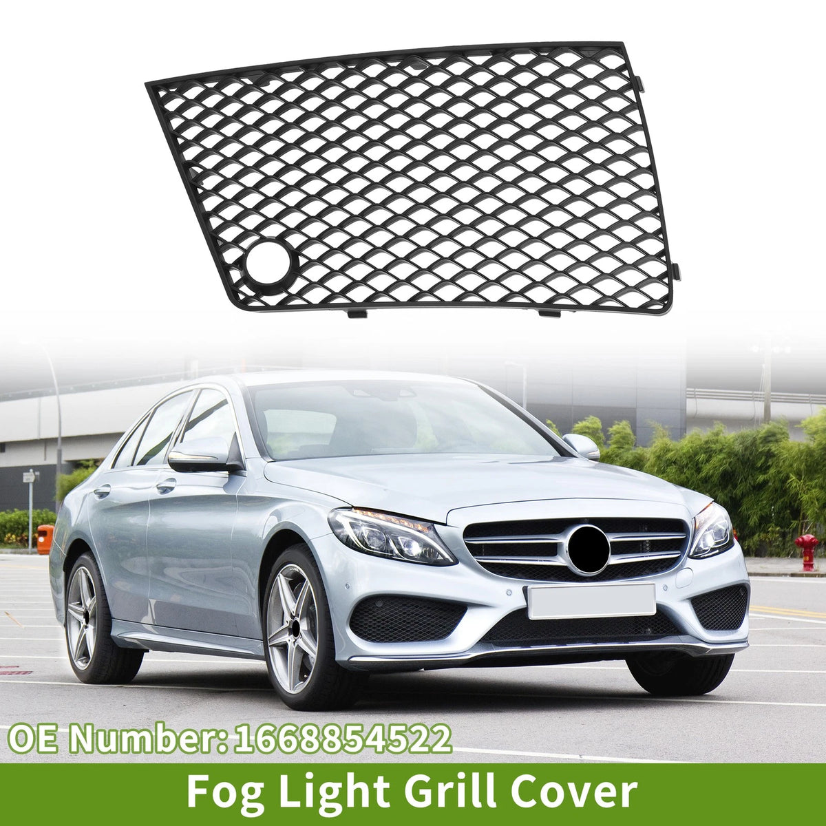 Front Left Fog Light Grill Replacement for Mercedes GL63 AMG (2013–2019)