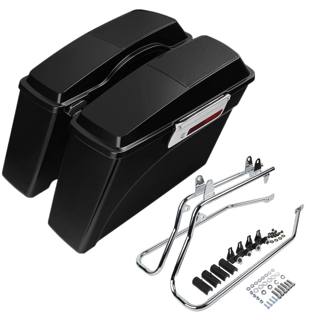 Hard Saddlebag 6X9" Speaker Lid + Conversion Bracket for Harley Softail (1984–2017)