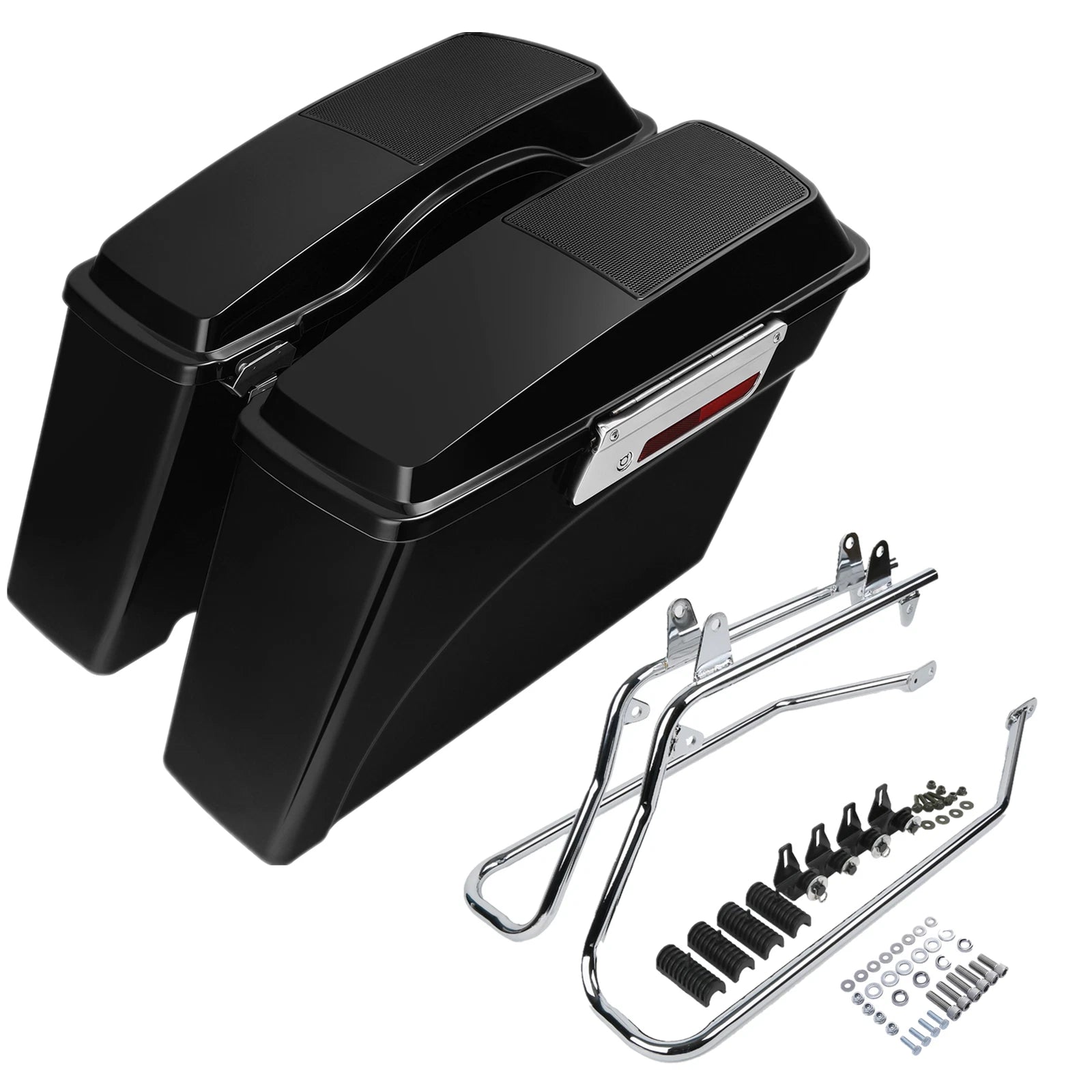 Hard Saddlebag 6X9" Speaker Lid + Conversion Bracket for Harley Softail (1984–2017)