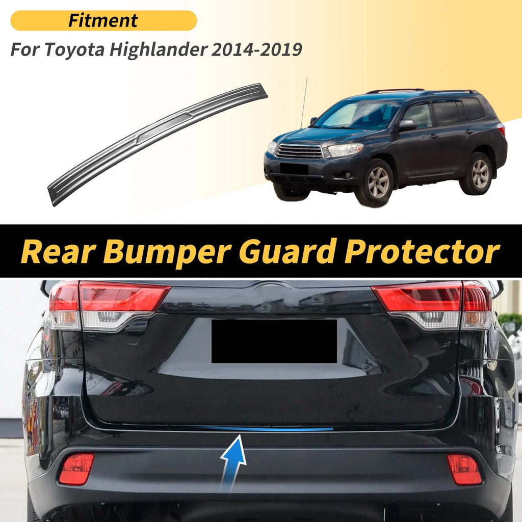 Bumper Guards for Toyota Highlander (2014–2019) Silver Tone 1 Pc
