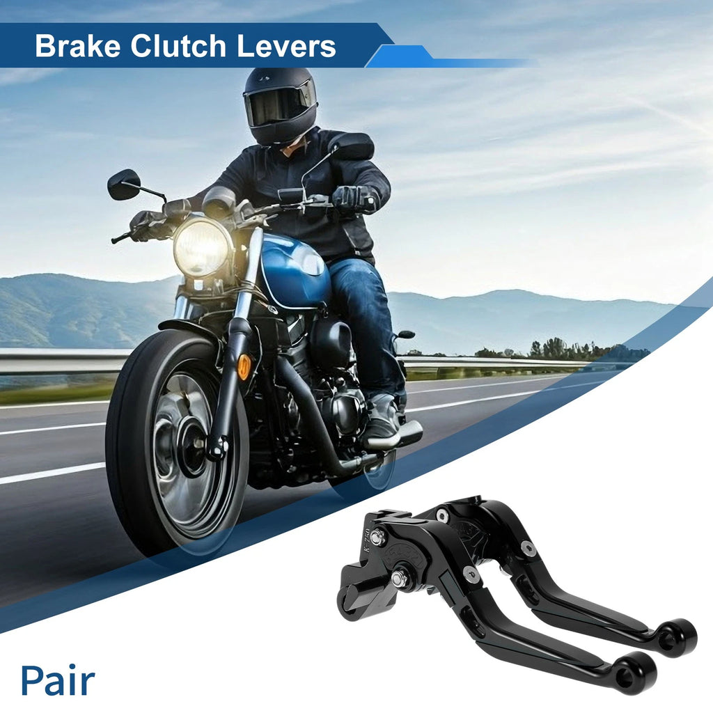 Adjustable Brake Clutch Levers for Kawasaki Versys 650 (2006–2023) - Solid Black
