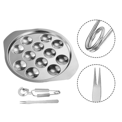 Oyster Plate Escargot Holder for Home Dining (Heat Resistant)