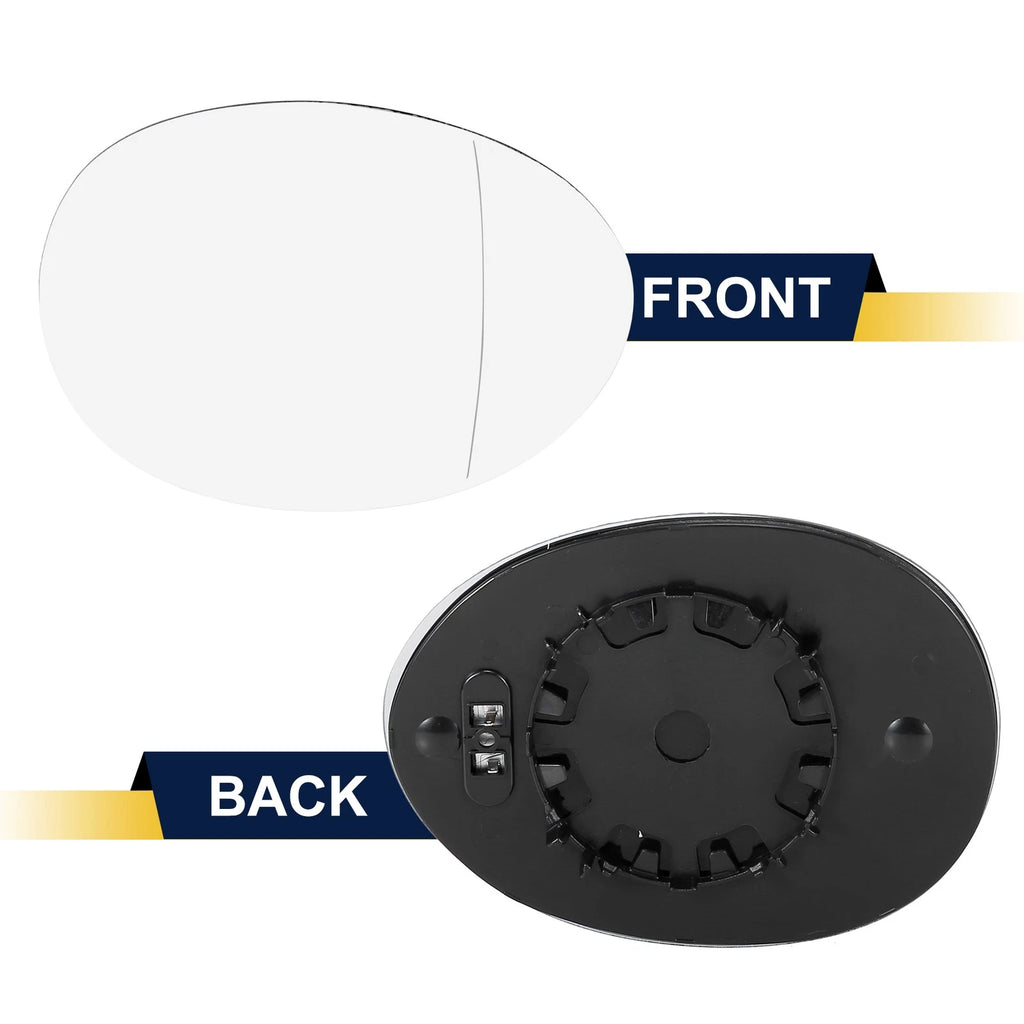 Heated Side Mirror Glass with Backing Plate Right for Mini Cooper (2014–2020)