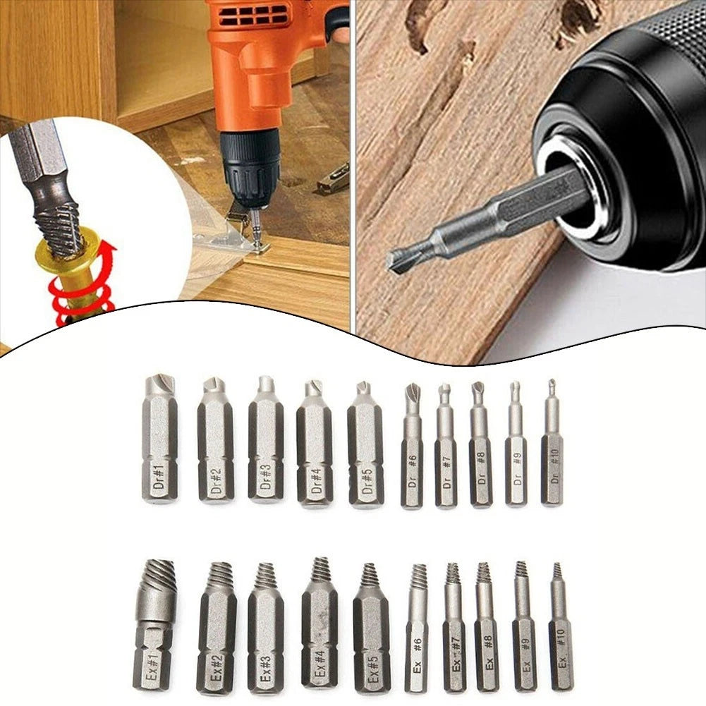 2X Screw Removal Drill Bit Set for Multipurpose Power Tools