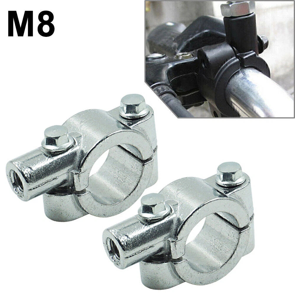 25MM M8 Motorcycle Handlebar Mirror Mount Holder Clamp Adaptor for