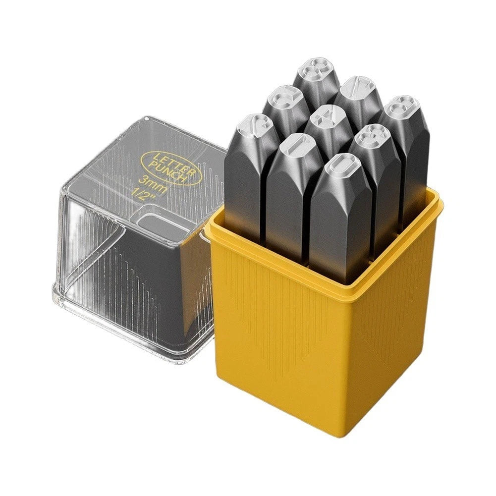 Industrial Steel Stamp Set Alphabet & Numeric 0-8 (1.5mm to 5mm)