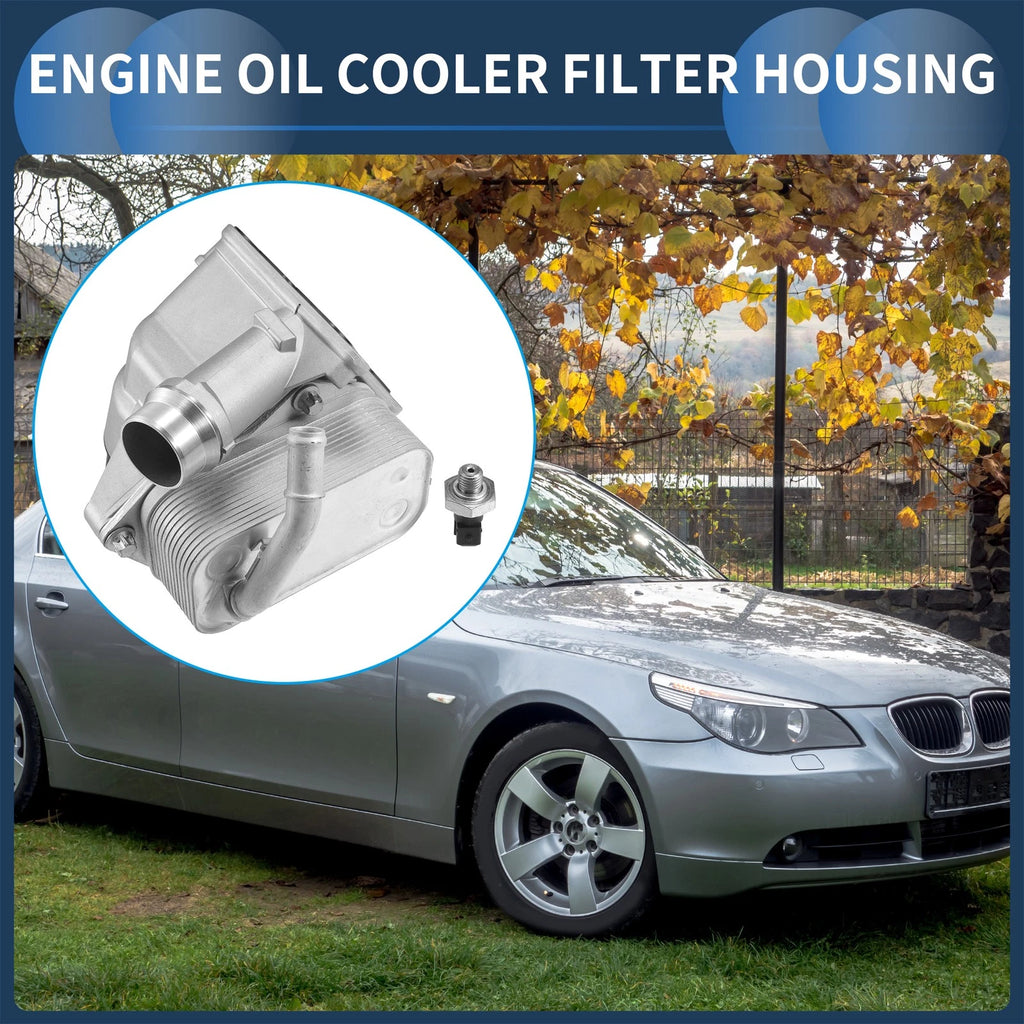 Engine Oil Cooler Filter Housing with Sensors for BMW 128i (2008–2013)