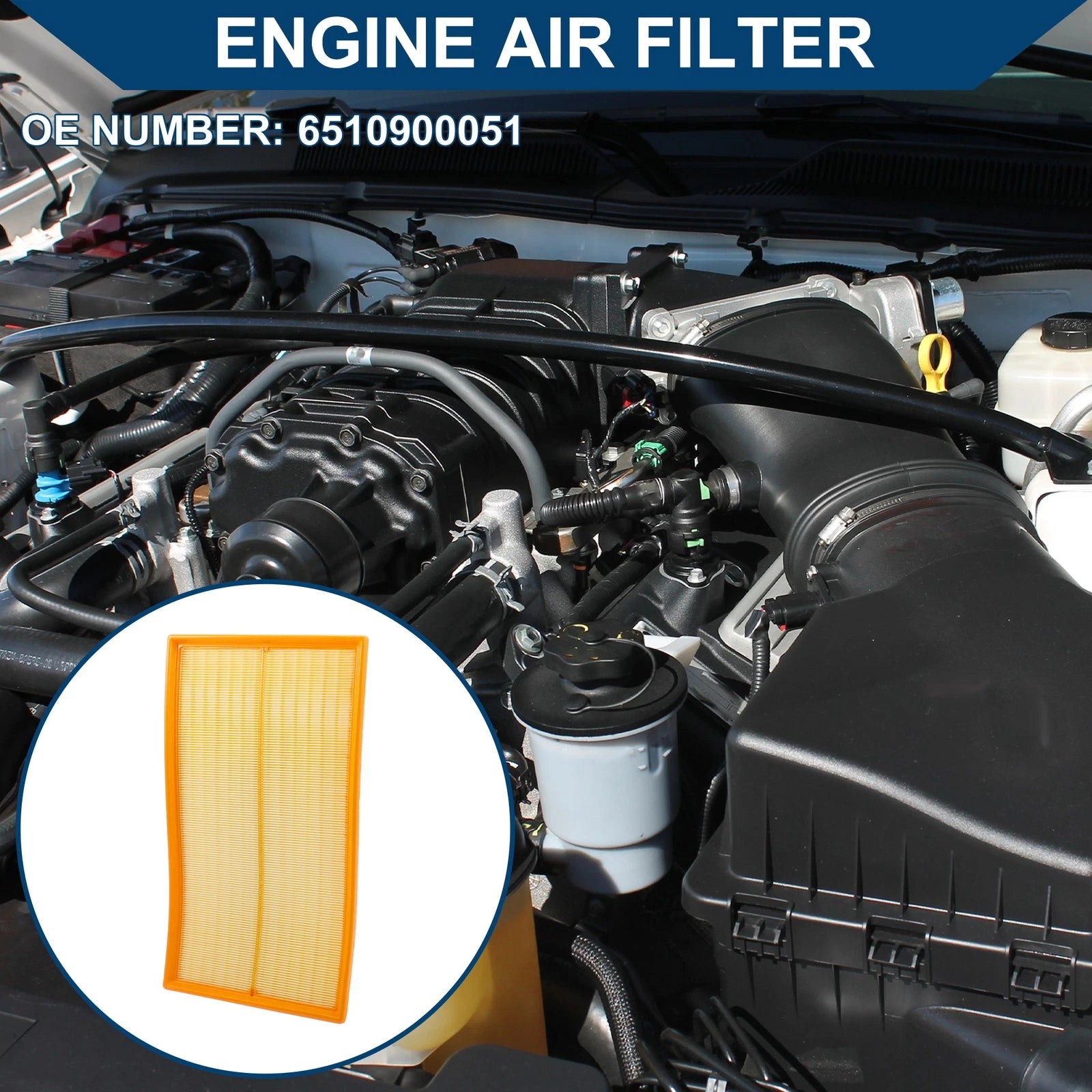Engine Air Filter Replacement for Mercedes-Benz Metris Base 2.0L (2016–2023)